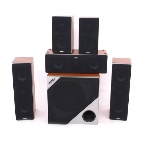 1042 - American Acoustic Development six speaker system including a C-10 sub woofer, an E-44C bar speaker, ... 