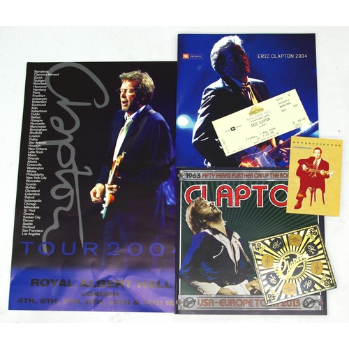 638 - Eric Clapton - selection of ephemera from various recent tours including a 2013 Ron Donovan designed... 