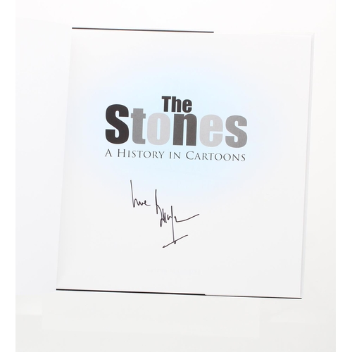 651 - Bill Wyman - autographed 'The Stones, a History in Cartoons', hardback book; together with a program... 