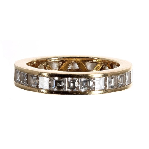 103 - 18ct princess-cut diamond full eternity ring, 2.16ct approx, clarity VS-SI, colour G/H, band width 4... 