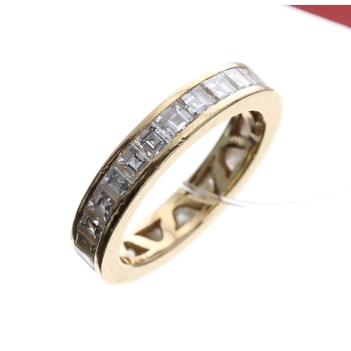 103 - 18ct princess-cut diamond full eternity ring, 2.16ct approx, clarity VS-SI, colour G/H, band width 4... 