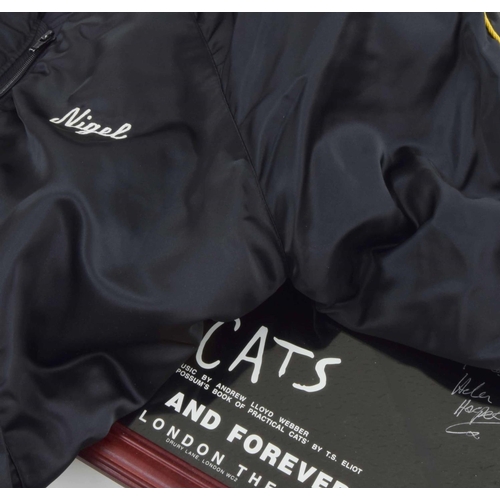 1523 - Cats - memorabilia to include; Nigel Shipways Cats jacket, two posters signed by the closing cast (o... 