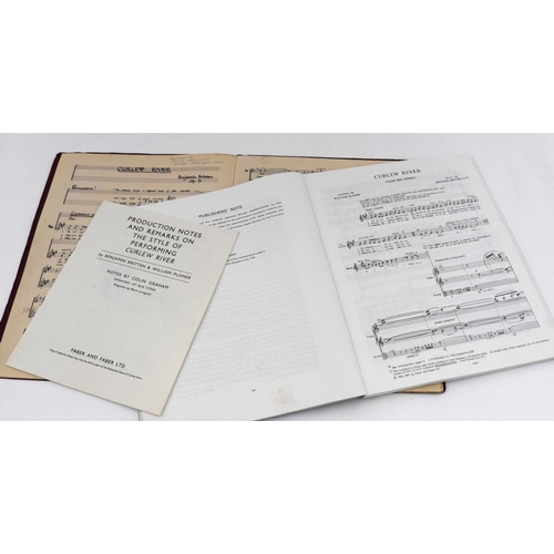 1528 - Benjamin Britten - A signed score of Curlew River, 1965, with a hand written dedication to Jimmy Bla... 