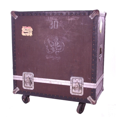 523 - Bernie Marsden & Whitesnake - heavy duty flight case on wheels, previously used to carry a 4 x 12 Ma... 