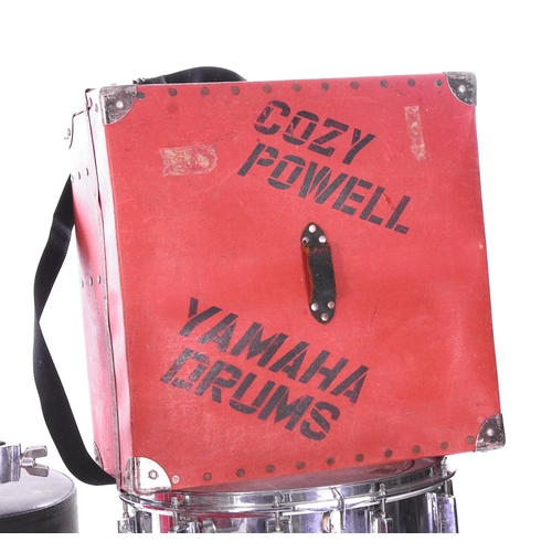 568 - Cozy Powell & Bernie Marsden - Cozy Powell's custom made Yamaha four piece drum kit including a Yama... 