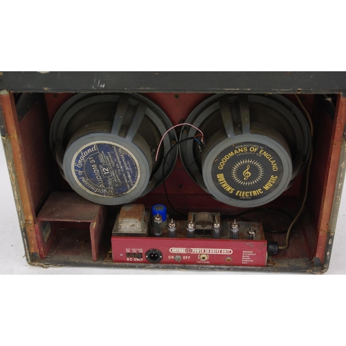 704 - Early 1960s Watkins Monitor guitar amplifier, made in England, driven by a Watkins Power 30 Drive Un... 