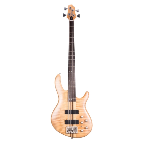 13 - 2004 Cort A4 bass guitar, made in Korea, ser. no. 04xxxxx7; Finish: natural; Fretboard: rosewood; Fr... 