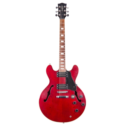 19 - Columbus Series 3 58/X semi-hollow body electric guitar; Finish: wine red, various surface scratches... 