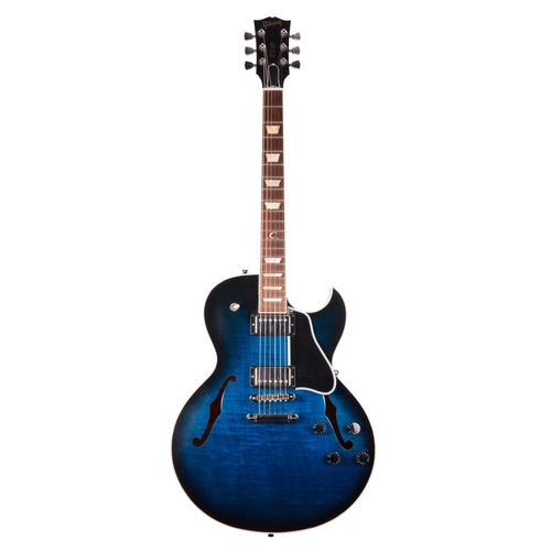 21 - 2010 Gibson ES-137 semi-hollow body electric guitar, made in USA, ser. no. 13xxxx08; Finish: blue bu... 