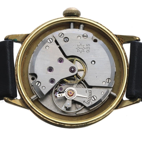 24 - Junghans Trilastic gold plated gentleman's wristwatch, silvered dial with baton markers, subsidiary ... 