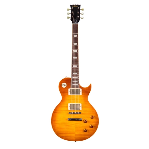 48 - JHS Vintage Lemon Drop electric guitar; Finish: amber burst; Fretboard: rosewood; Frets: good; Elect... 