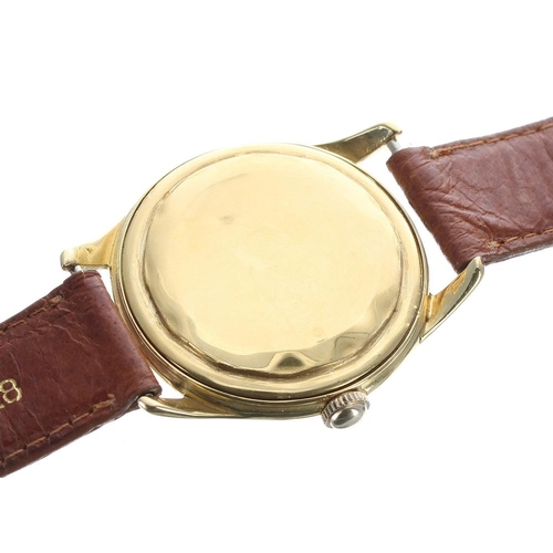 3 - Audemars Piguet, Genéve 18k gentleman's wristwatch, circa 1950, silvered dial with applied baton mar... 