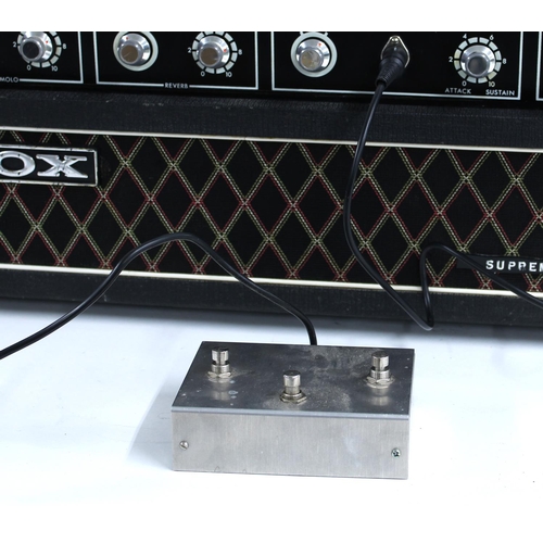 568 - Vox Supreme Solid State 200 watt guitar amplifier head, made in England, ser. no. 2294, with after-m... 