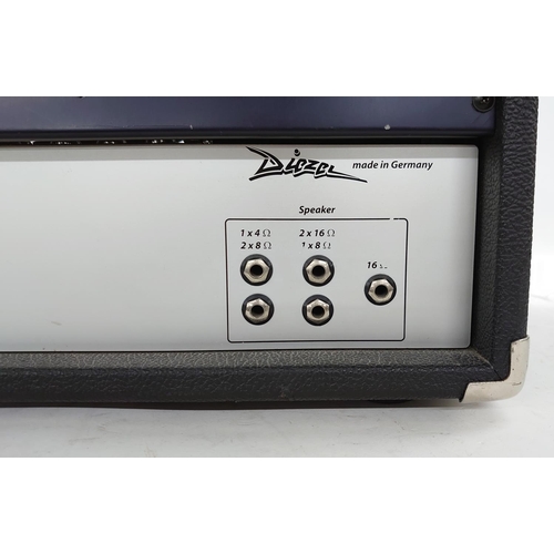 615 - Diezel VH4 100W guitar amplifier head, made in Germany, together with a Diezel Columbus 10 bank midi... 