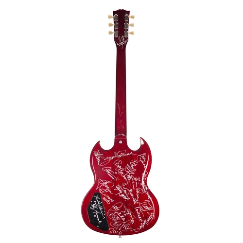 200 - Artists various - autographed 2008 Gibson SG electric guitar bearing the signatures of many artists ... 