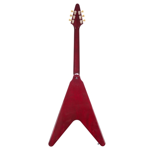 349 - 1989 Gibson Flying V electric guitar, made in USA, ser. no. 8xxx9xx1; Finish: wine red, surface scra... 