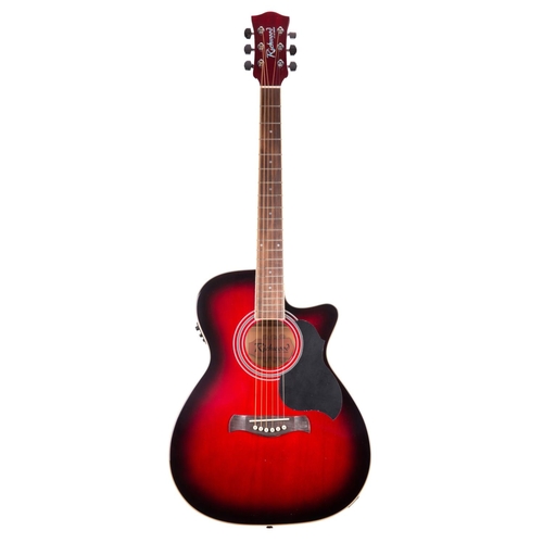 431 - Encore Play Now starter set including a PWP-100SB acoustic guitar; together with a Richwood RA-12-CE... 