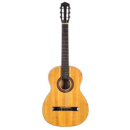 454 - Diaz nylon string guitar; together with a small-bodied nylon string guitar in need of restoration an... 