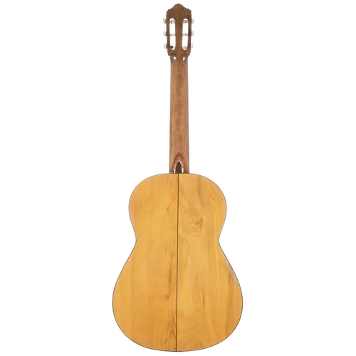 456 - 1960s Conde Hermanos Flamenco guitar, made in Madrid, Spain; Back and sides: cypress, various markin... 