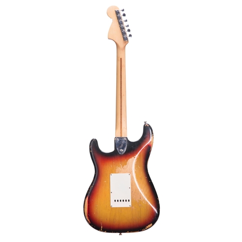 87 - 1972 Fender Stratocaster electric guitar, made in USA, ser. no. 3xxxx0; Finish: three-tone sunburst,... 