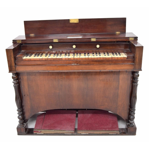 1233 - Harmonium by Alexandre & Fils, Paris, circa 1850, the case of rosewood, the five octave keyboard, C ... 