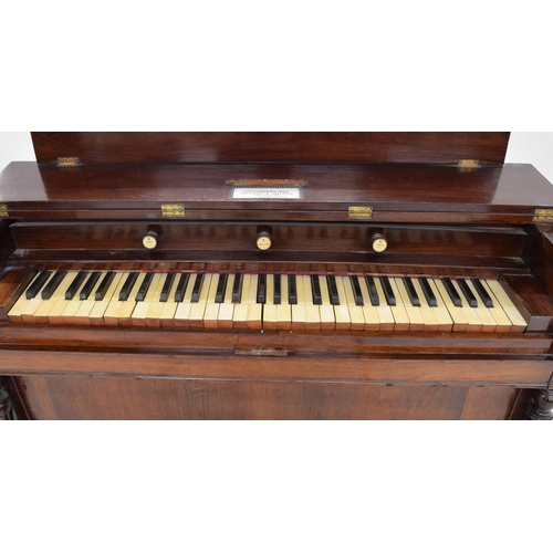 1233 - Harmonium by Alexandre & Fils, Paris, circa 1850, the case of rosewood, the five octave keyboard, C ... 