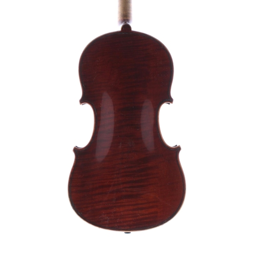 2472 - French three-quarter size violin branded Nicolas Duchene, á la Ville de Padoue, 13 1/16