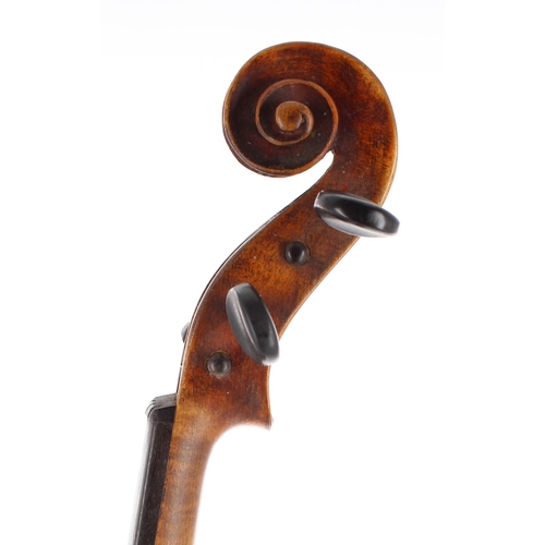 2475 - Early 20th century German violin, 14 1/16