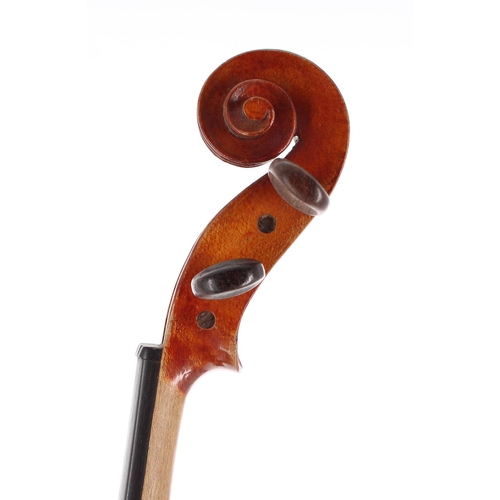 2477 - French Compagnon violin circa 1910, 14 1/8