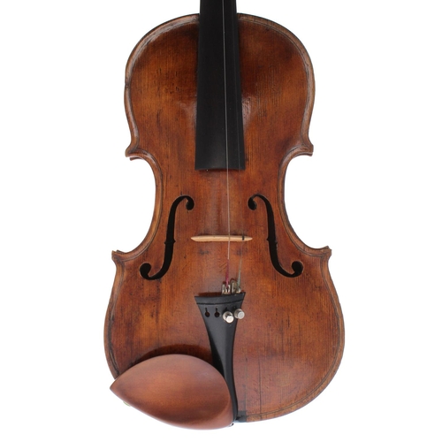 2480 - Interesting early 19th century violin bearing a hand written label inscribed Andreas Postacchini fec... 