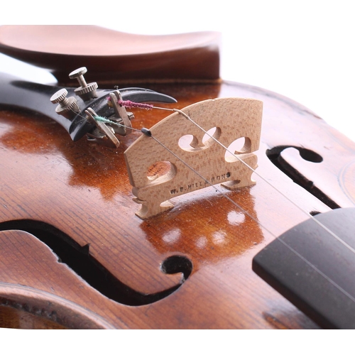 2480 - Interesting early 19th century violin bearing a hand written label inscribed Andreas Postacchini fec... 