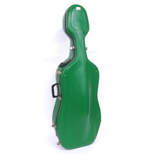 2501 - Green fibreglass violoncello case