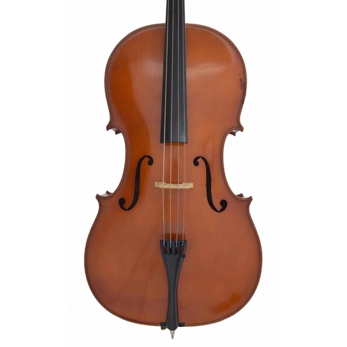 2503 - Good contemporary violoncello by and labelled Lothar Semmlinger, Cellobaumeister, Made in W. Germany... 