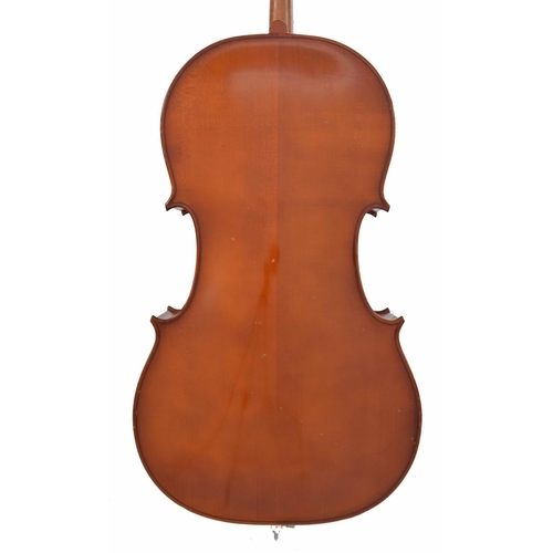 2503 - Good contemporary violoncello by and labelled Lothar Semmlinger, Cellobaumeister, Made in W. Germany... 