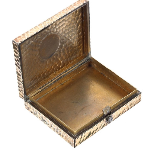 292 - Asprey planished silver-gilt pill/trinket box, the hinged top with engraved monogram, stamped 'Aspre... 