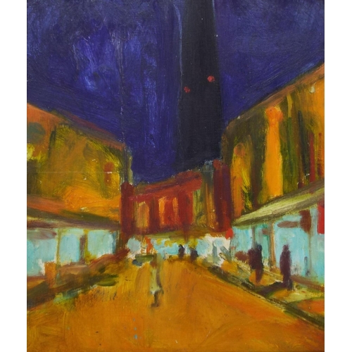 795 - •Paul Bassingthwaighte (20th/21st century) - 'Blackpool Tower, Night', inscribed with the artist's s... 