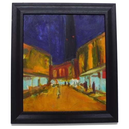 795 - •Paul Bassingthwaighte (20th/21st century) - 'Blackpool Tower, Night', inscribed with the artist's s... 