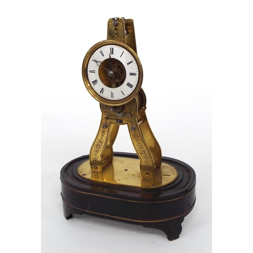 2507 - French brass exhibition skeleton clock, the 2.25