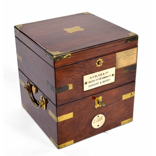 八分儀　H.G. Blair & Co. Cardiff & Barry Good two day marine chronometer, the 3.75