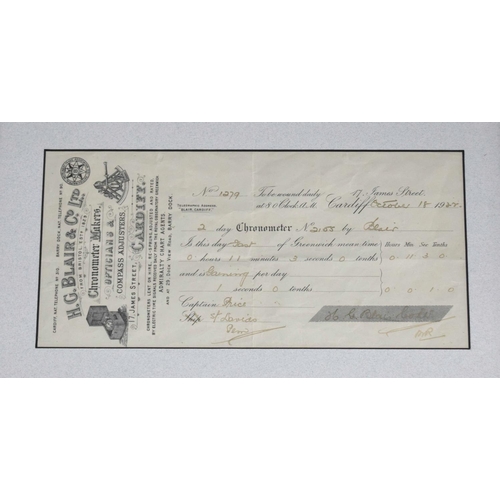 Good two day marine chronometer, the 3.75