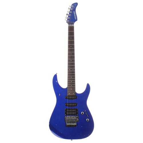 Fernandes Revolver electric guitar; Finish: metallic blue, heavy