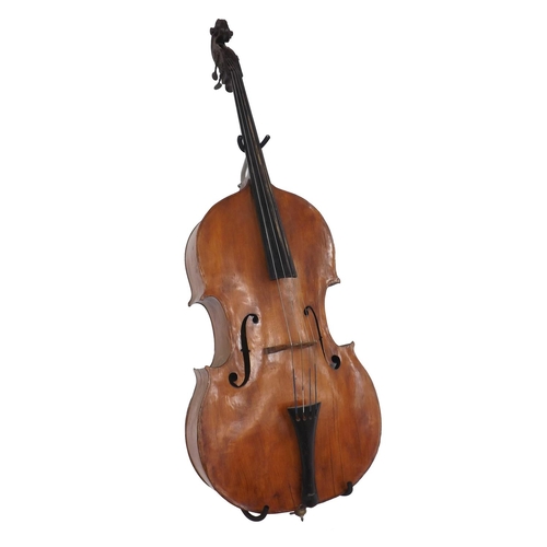 2518 - 19th century double bass, probably English, length of back 46