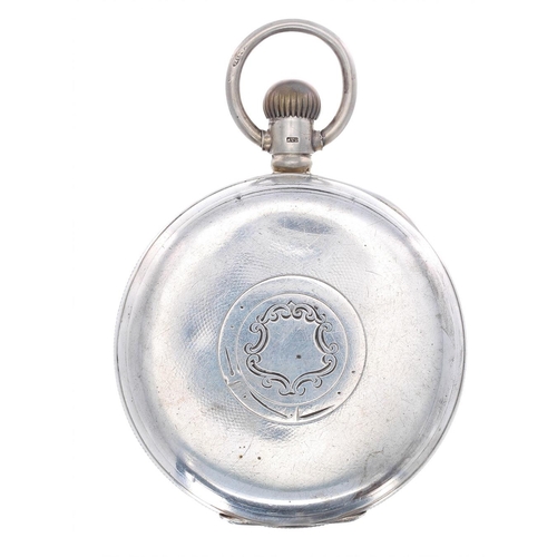 255 - Silver lever pocket watch, Birmingham 1926, the gilt frosted three quarter plate movement with D.F&a... 