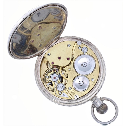 255 - Silver lever pocket watch, Birmingham 1926, the gilt frosted three quarter plate movement with D.F&a... 