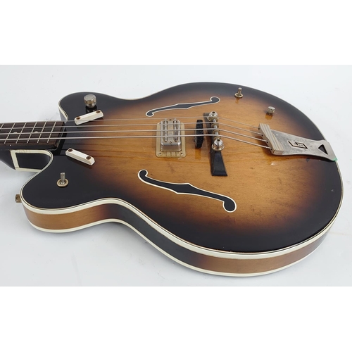 77 - 1963 Gretsch 6070 Country Gentleman hollow body bass guitar, made in USA, ser. no. 6xxx6; Finish: to... 