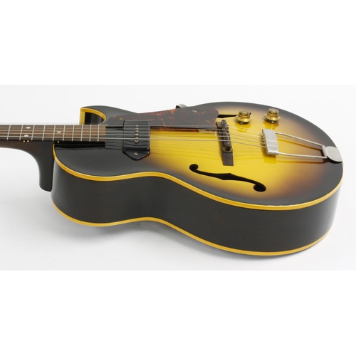 9 - 1955 Gibson ES-140 3/4 electric guitar, made in USA, factory order no. Wxxx0; Finish: sunburst, lacq... 