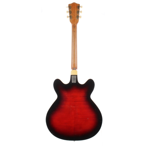 79 - 1964 Framus Fret Jet hollow body electric guitar, made in Germany, ser. no. 2xxx6; Finish: red burst... 