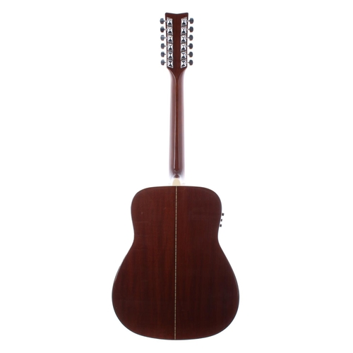 90 - Yamaha FG-402E-12A electro-acoustic twelve string guitar, made in Taiwan, ser. no. 2xxxxxx7; Back an... 