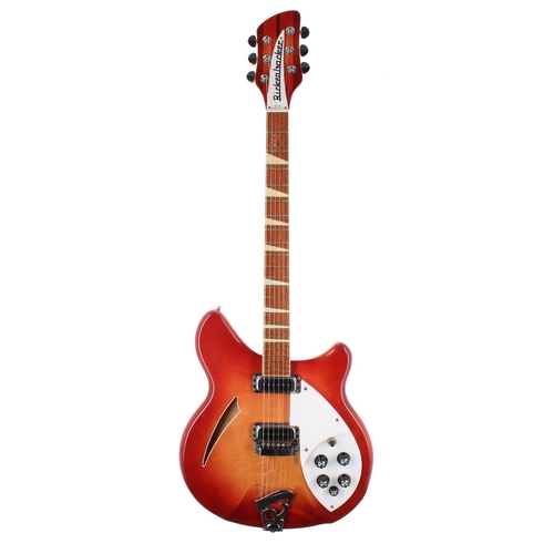 65 - 1973 Rickenbacker 360 electric guitar, made in USA, ser. no. MExxx9; Finish: Fireglo, surface buckle... 