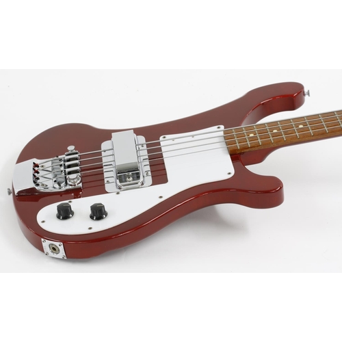 67 - 1974 Rickenbacker 4000 bass guitar, made in USA, ser. no. Nxxxx0; Finish: burgundy glow, blemishes t... 